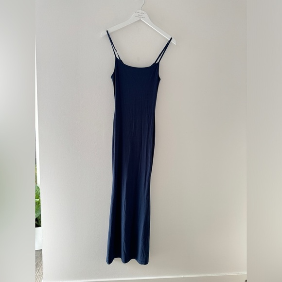 SKIMS Navy Lounge Sleeveless Maxi Dress L - Picture 6 of 9